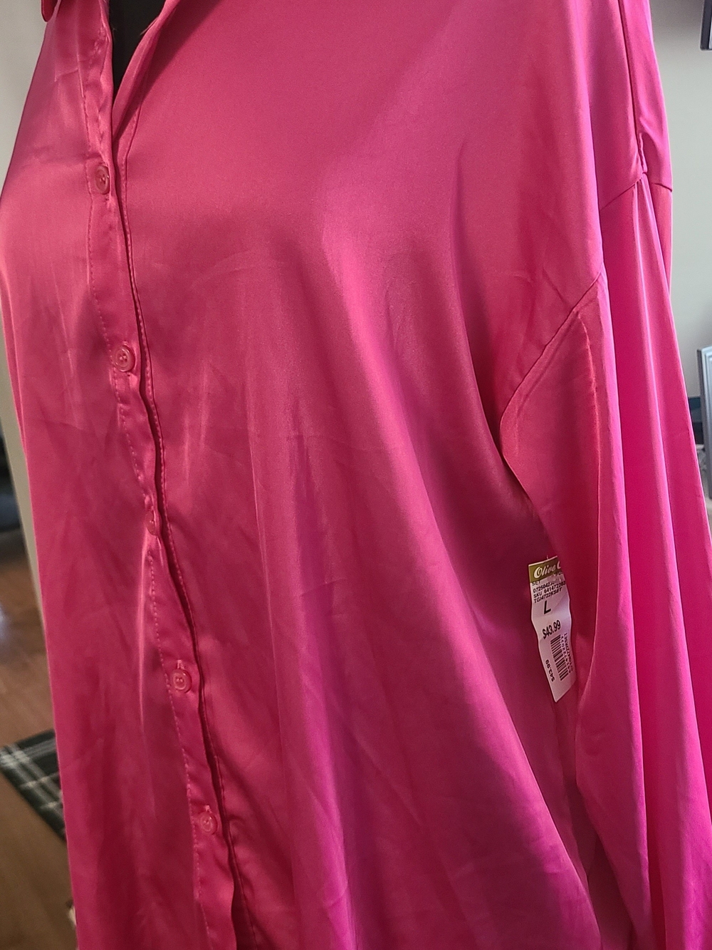 Better Be Hot Pink Satin Top